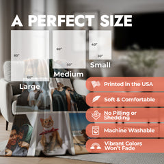 Family Photo Collage Blanket- 7 Photos