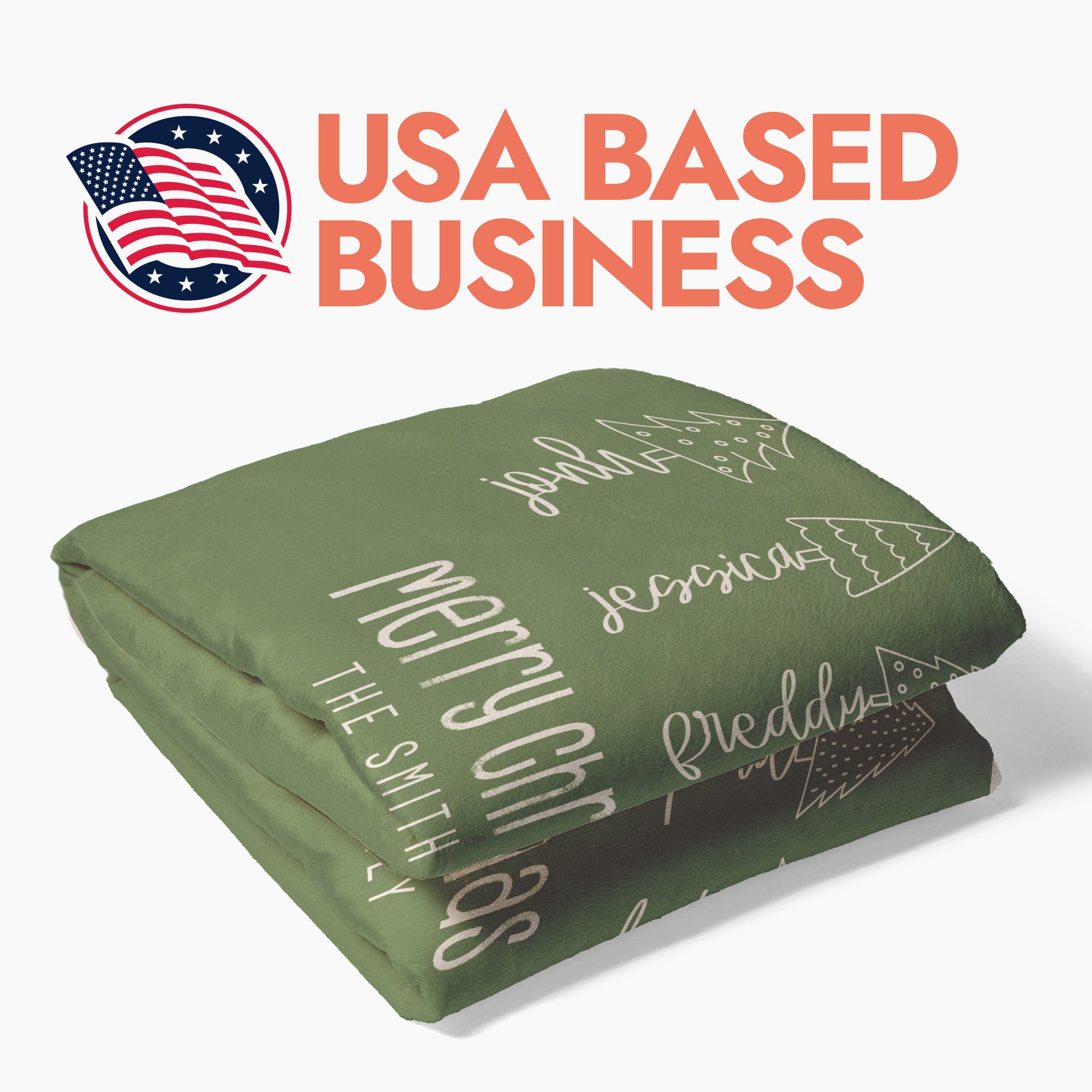 Custom Christmas Family Tree Blanket - 60"X80"