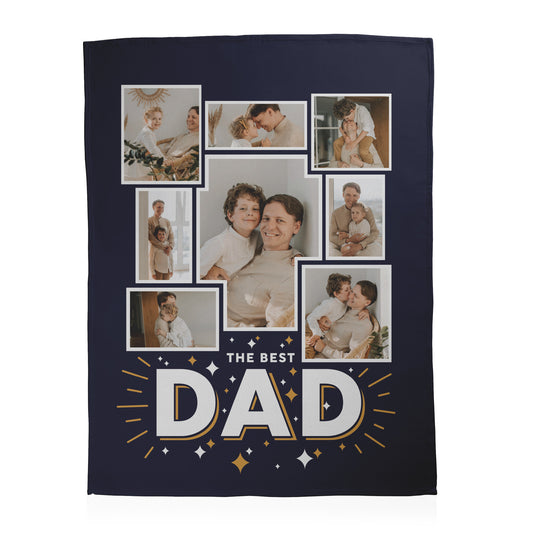The Best Dad Photo Collage Blanket - 8 photos