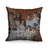 Custom Photo & Text Pillow