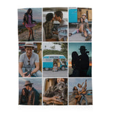 FamilyĀ PhotoĀ CollageĀ Blanket - 9 Photos