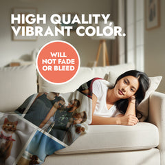 Family Photo Collage Blanket- 7 Photos