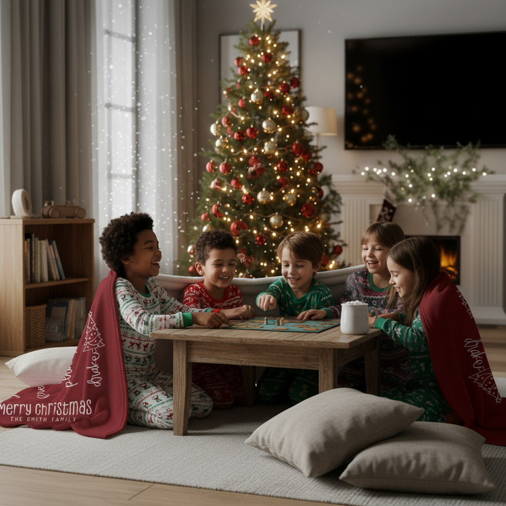 Christmas Family Tree Blanket - 50"X60"