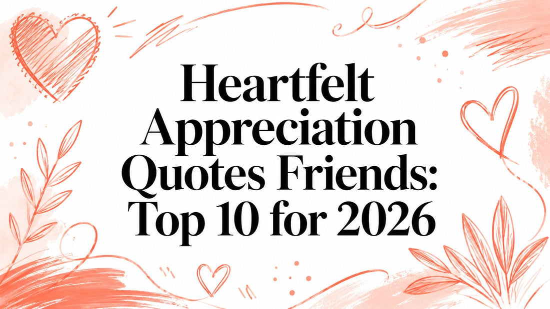 Heartfelt Appreciation Quotes Friends: Top 10 for 2026
