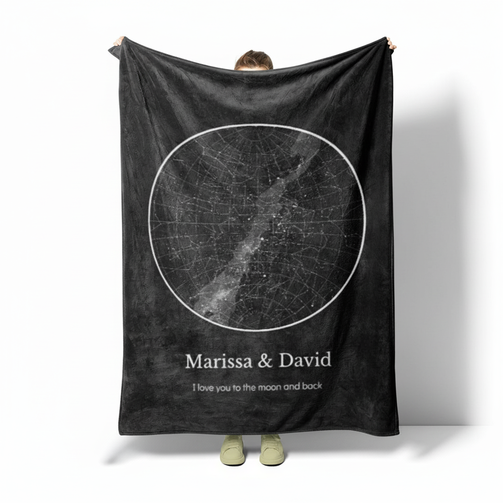 Stars At Night Map Blanket