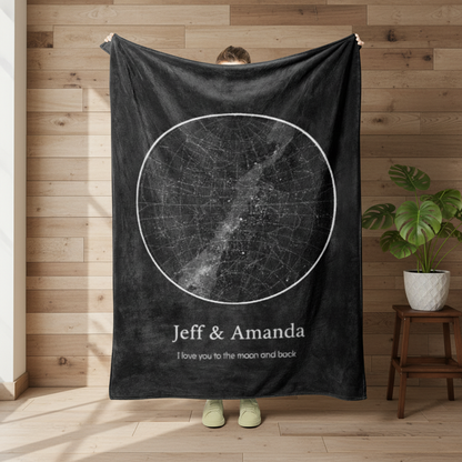 Stars At Night Map Blanket