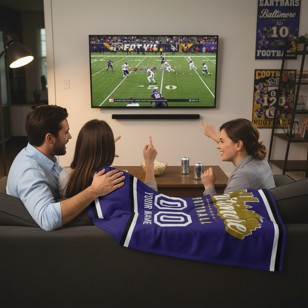 Football City Sherpa Blanket