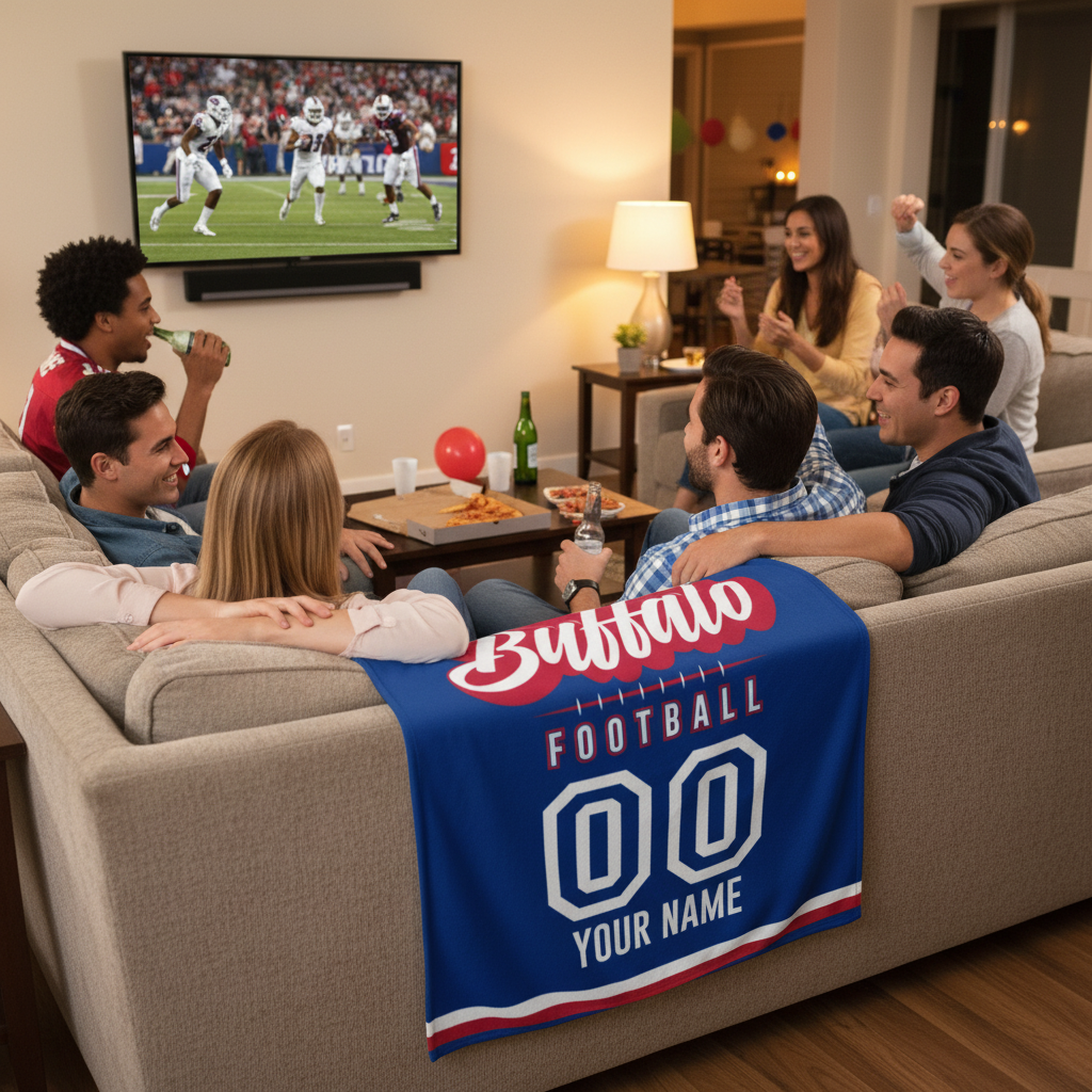 Football City Sherpa Blanket