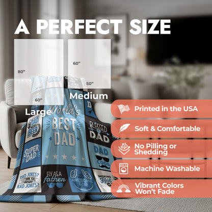 World's Best Dad Blanket