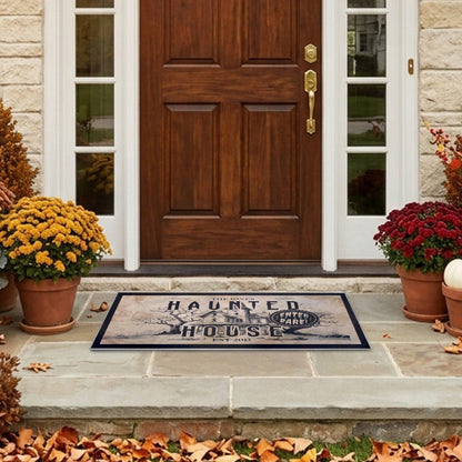 Personalized Text Haunted House Doormat