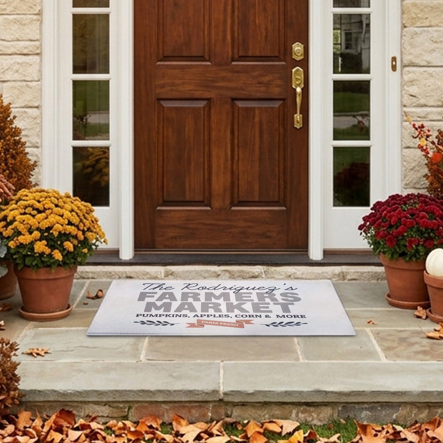 Personalized Text Farmer's Market Doormat