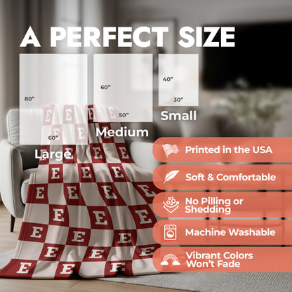 Fall Themed Monogram Blanket