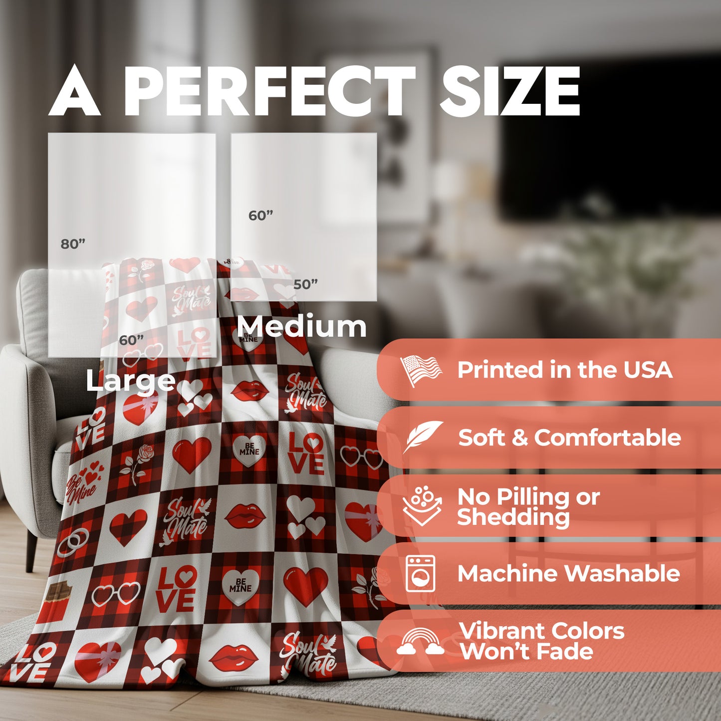 Checkered with Love Blanket