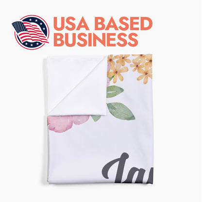 Pink Flowers Baby Swaddle