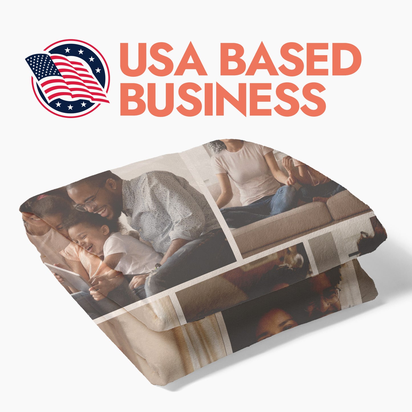 Family Photo Collage Blanket - 8 Pictures