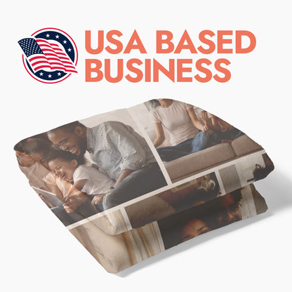 Family Photo Collage Blanket - 8 Pictures