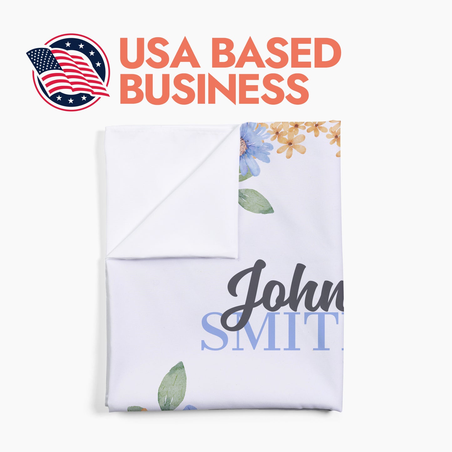 Blue Flowers Baby Swaddle