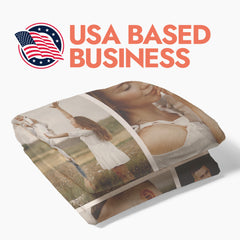 Family Photo Collage Blanket (Four Pictures)