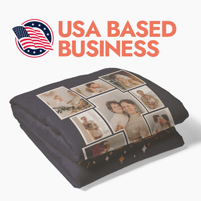 The Best Dad Photo Collage Blanket - 8 photos