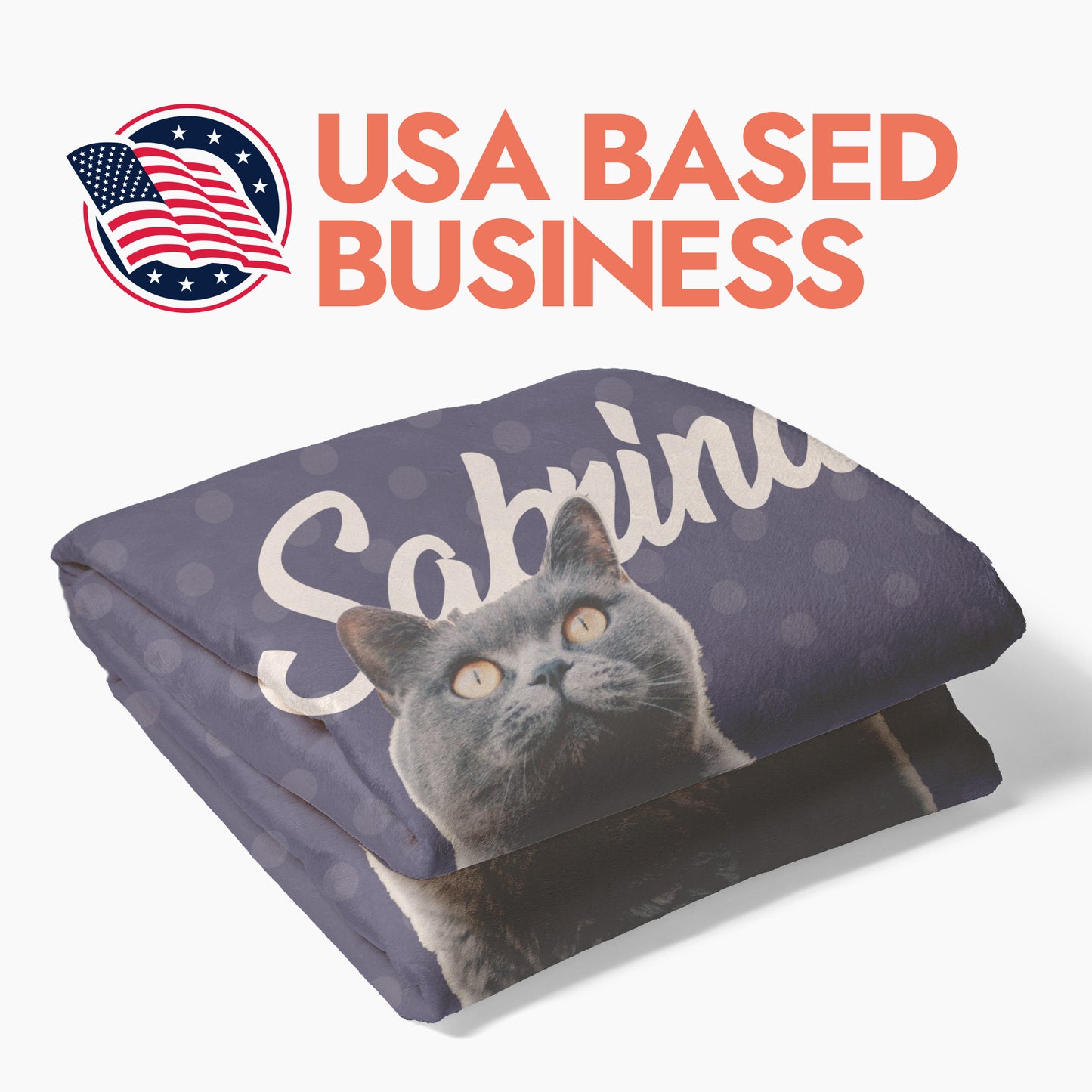 Pet Photo and Text Blanket