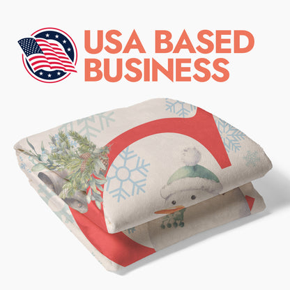 Christmas Monogram & Name Blanket