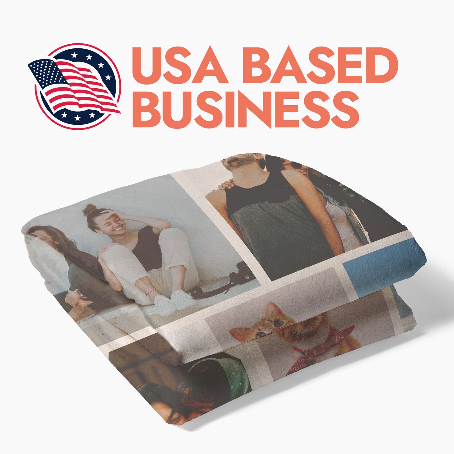 Family Photo Collage Blanket- 7 Photos