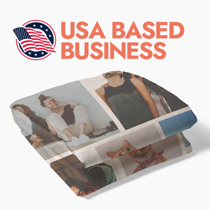 Family Photo Collage Blanket- 7 Photos