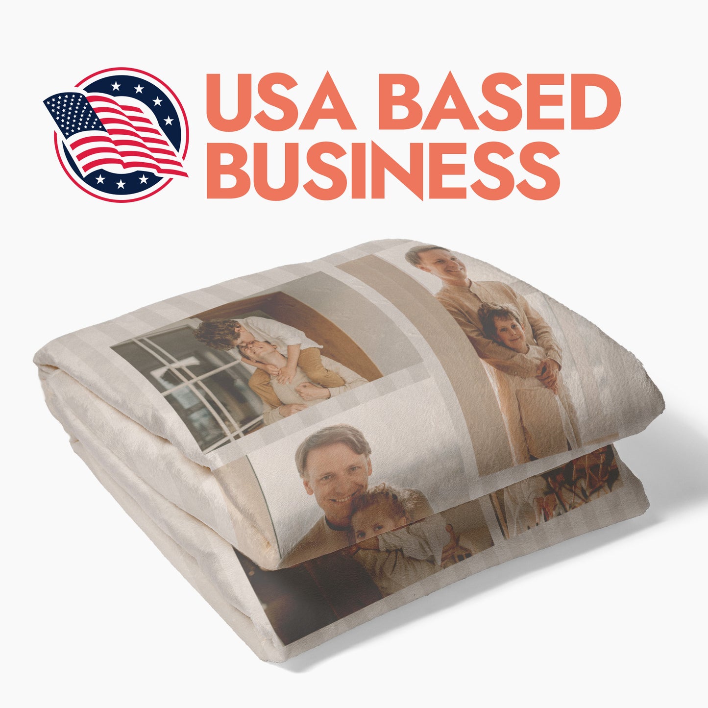Dad Est. Photo Collage Blanket - 5 photos