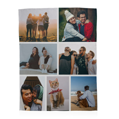 Family Photo Collage Blanket- 7 Photos