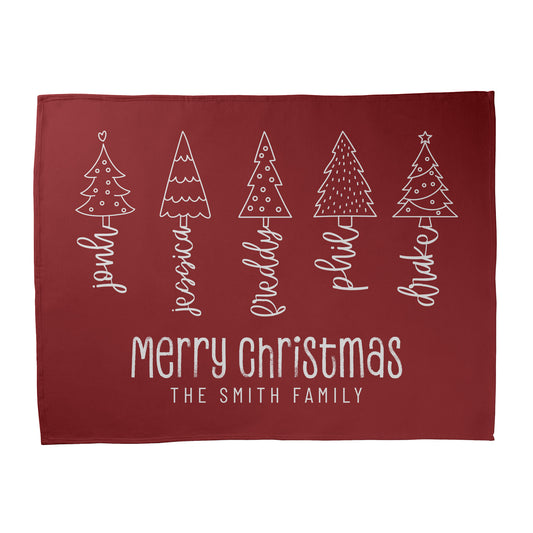 Christmas Family Tree Blanket - 50"X60"