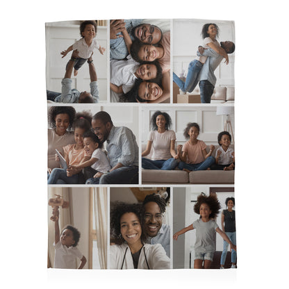 Family Photo Collage Blanket - 8 Pictures