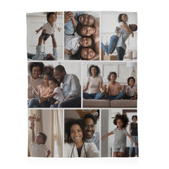 Family Photo Collage Blanket - 8 Pictures