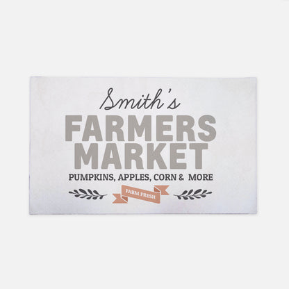 Personalized Text Farmer's Market Doormat