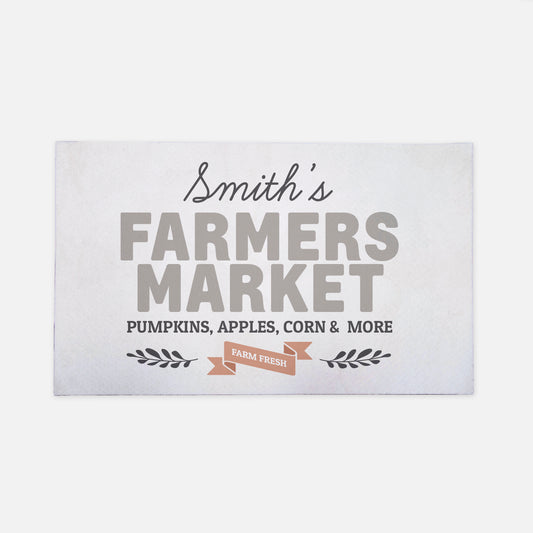 Personalized Text Farmer's Market Doormat