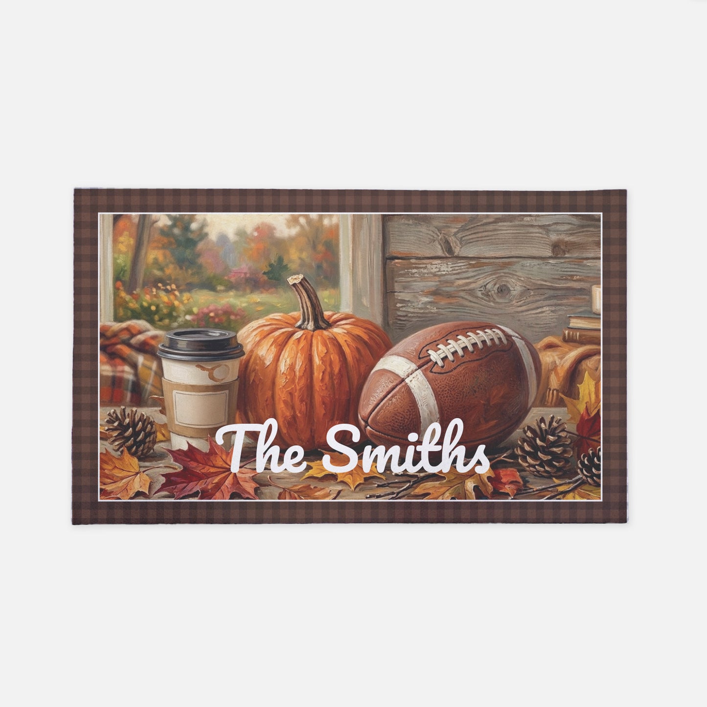 Personalized Text All Things Autumn Doormat