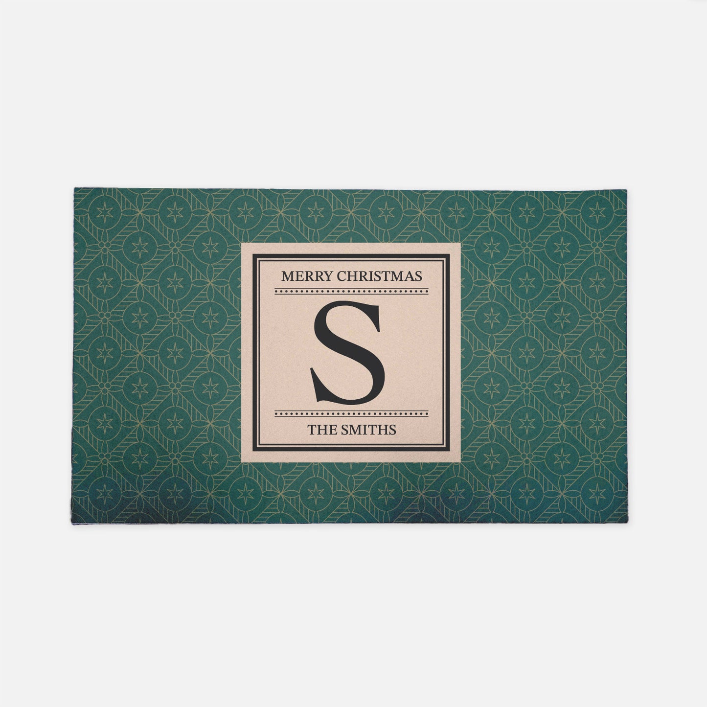 Family Monogram Holiday Doormat