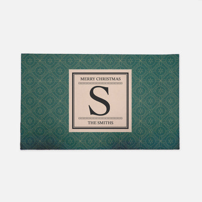 Family Monogram Holiday Doormat