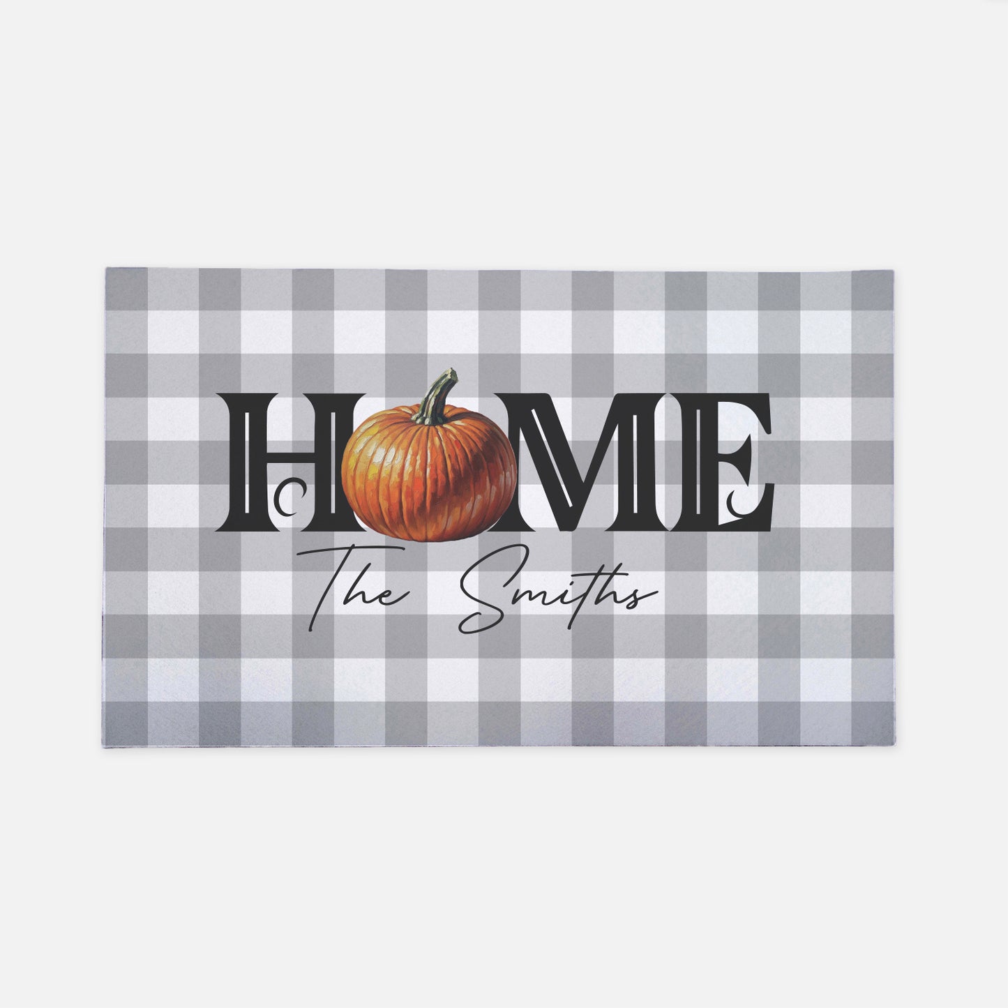Personalized Text Home Pumpkin Doormat