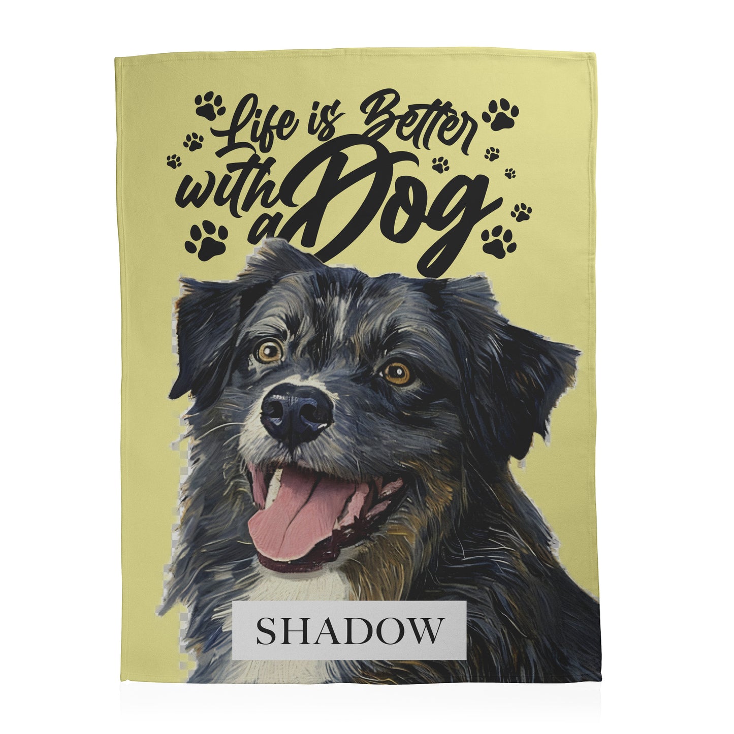 Life is Better With a Dog Photo Blanket