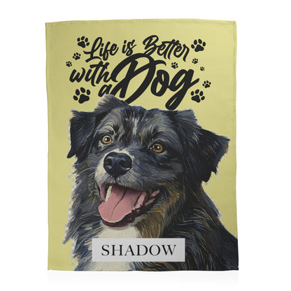 Life is Better With a Dog Photo Blanket