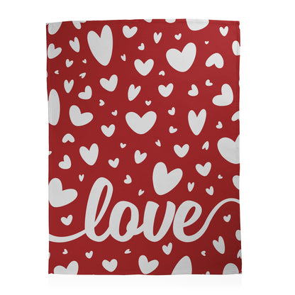Red Love Hearts Blanket