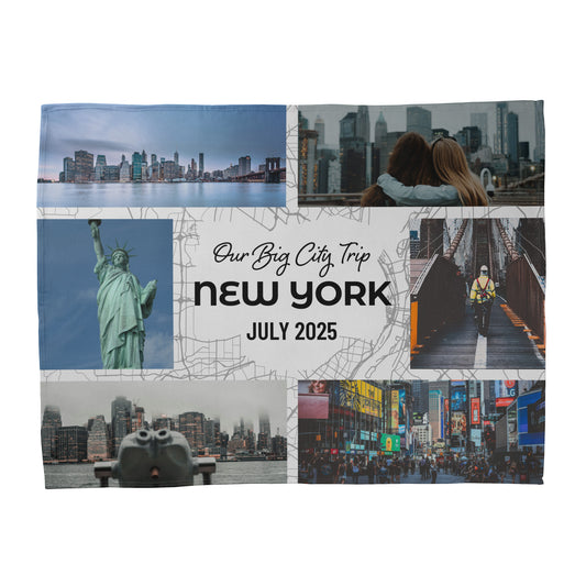 Vacation Photo Collage Blanket - 6 Photos