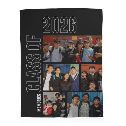 Class of Graduation Memories Photo Collage Blanket - 5 Photos