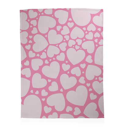 Pink Hearts Blanket