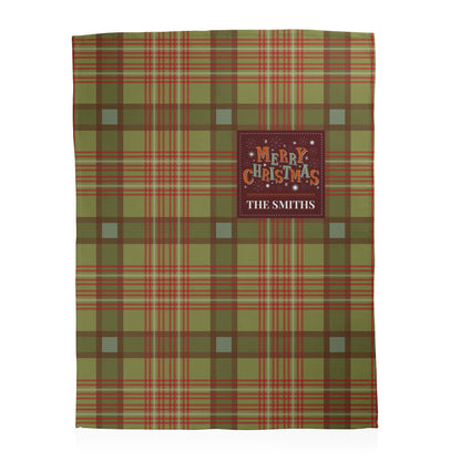 Custom Tartan Holiday Blanket