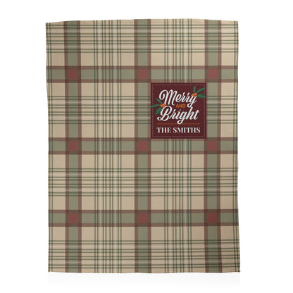 Custom Tartan Holiday Blanket