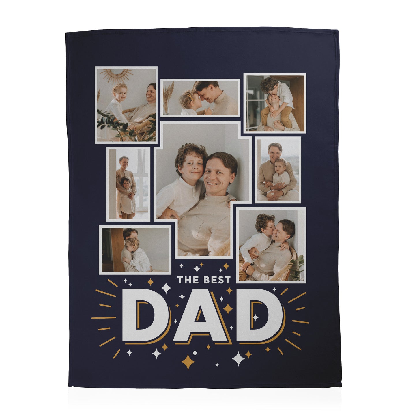 The Best Dad Photo Collage Blanket - 8 photos