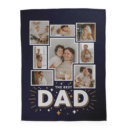 The Best Dad Photo Collage Blanket - 8 photos