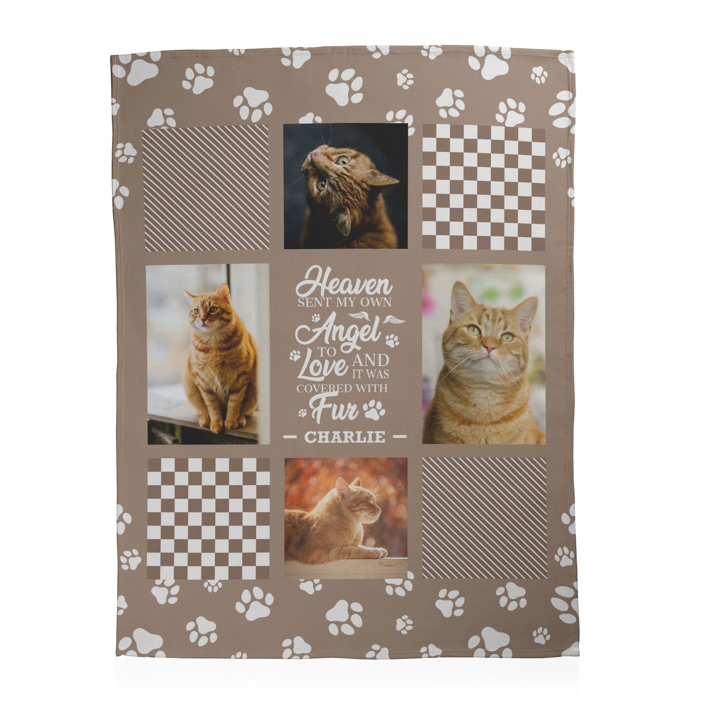 Pet Memorial Photo Collage Blanket - 4 Photos