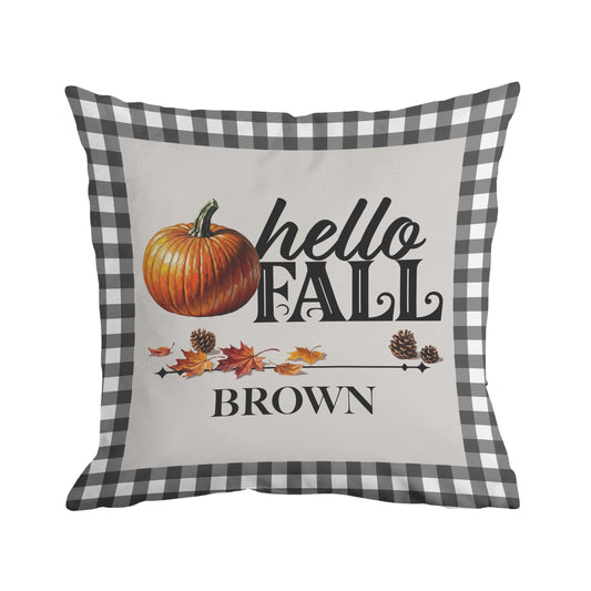 Personalized Text Hello Fall Pillow